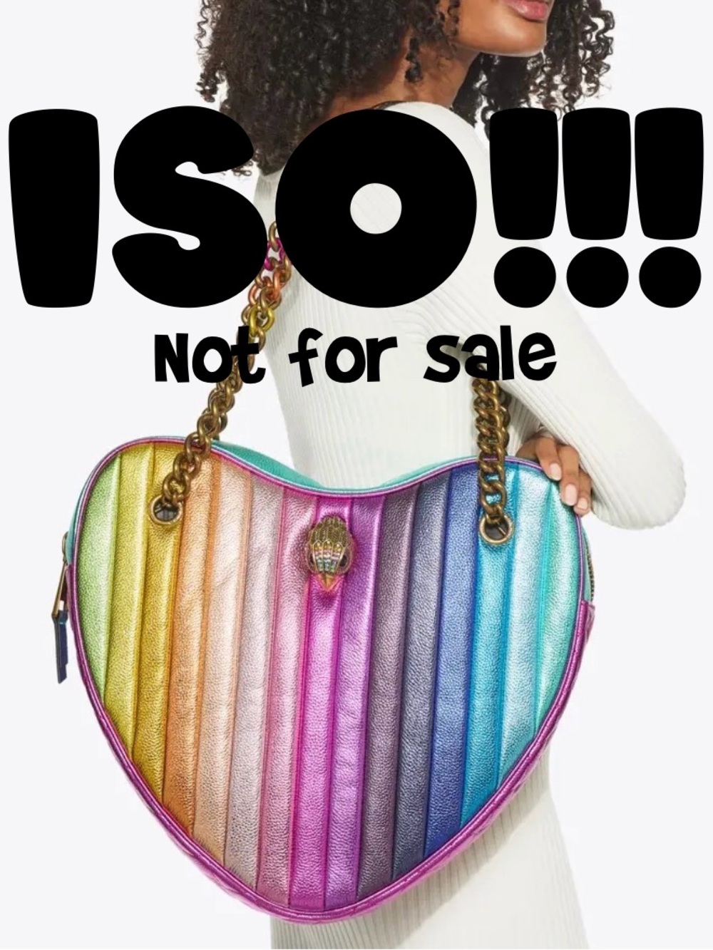 ISO: LARGE Kurt Geiger Kensington Rainbow Heart Bag & Charms (not for sale!)